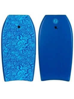 Two Bare Feet Classic Pattern Single Bodyboard And Bag Bundle (Choice Of 33", 37", 41", 42", 44") -Dive Master Shop cp front and back blue