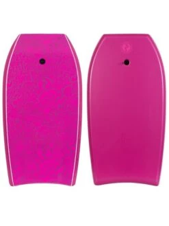 Two Bare Feet Classic Pattern Quad Bodyboard And Bag Bundle (Choice Of 33", 37", 41", 42", 44") -Dive Master Shop cp front and back raspberry 3