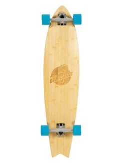 Two Bare Feet "The Deacon" 40in Bamboo Series Longboard Skateboard Complete (Blue Wheels)