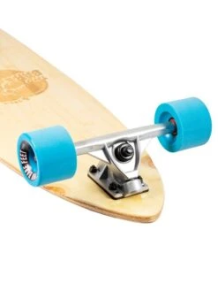 Two Bare Feet "The Deacon" 40in Bamboo Series Longboard Skateboard Complete (Blue Wheels) -Dive Master Shop deacon blue 6