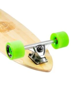 Two Bare Feet "The Deacon" 40in Bamboo Series Longboard Skateboard Complete (Green Wheels) -Dive Master Shop deacon green 6