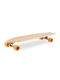 Two Bare Feet "The Deacon" 40in Bamboo Series Longboard Skateboard Complete (Orange Wheels) -Dive Master Shop deacon orange 3