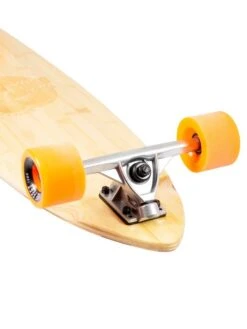 Two Bare Feet "The Deacon" 40in Bamboo Series Longboard Skateboard Complete (Orange Wheels) -Dive Master Shop deacon orange 6
