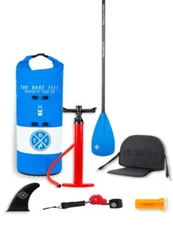 Two Bare Feet Entradia (Allround XS) 8'6" X 34" X 4.75" Inflatable Juniors SUP Deluxe Fibreglass Hybrid Pack (Blue) -Dive Master Shop deluxe fibreglass hybrid blue