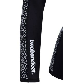 Two Bare Feet Womens Silicone Print Series Full Zip 2.5mm Wetsuit Jacket (Black/White) -Dive Master Shop detail 2 white