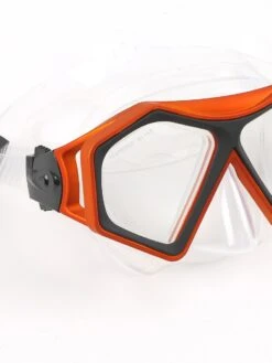 DiveSport Silicone Mask (Orange / Clear) -Dive Master Shop divesport mask orange 02