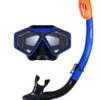 DiveSport Silicone Mask & Dry Top Snorkel 2pc Set (Blue / Black) -Dive Master Shop divesport dry top 2 piece black blue 1