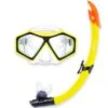 DiveSport Silicone Mask & Snorkel 2pc Set (Yellow / Clear) -Dive Master Shop divesport silicone mask snorkel 2pc set yellow clear 1