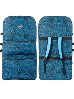 Two Bare Feet Classic Pattern Double Bodyboard And Bag Bundle (Choice Of 33", 37", 41", 42", 44") -Dive Master Shop double blue bag 1
