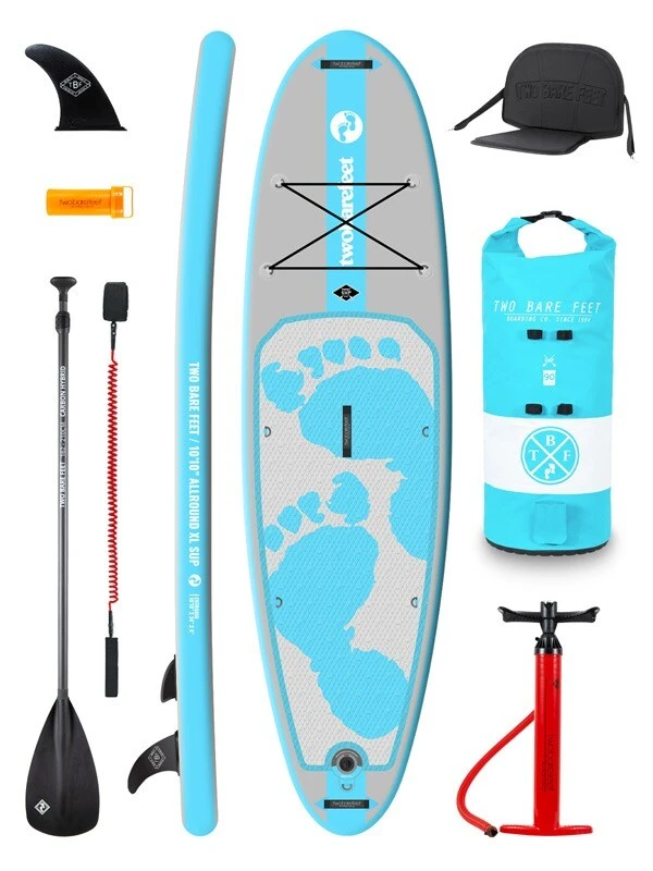 Two Bare Feet Entradia (Allround XL) 10'10" X 34" X 6" Inflatable SUP Deluxe Carbon Hybrid Pack (Aqua) 3 Two Bare Feet Entradia (Allround XL) 10'10" X 34" X 6" Inflatable SUP Deluxe Carbon Hybrid Pack (Aqua)