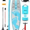 Two Bare Feet Entradia (Allround XL) 10'10" X 34" X 6" Inflatable SUP Ultimate Pack (Aqua) -Dive Master Shop entradia 10 10 aqua ultimate pack r