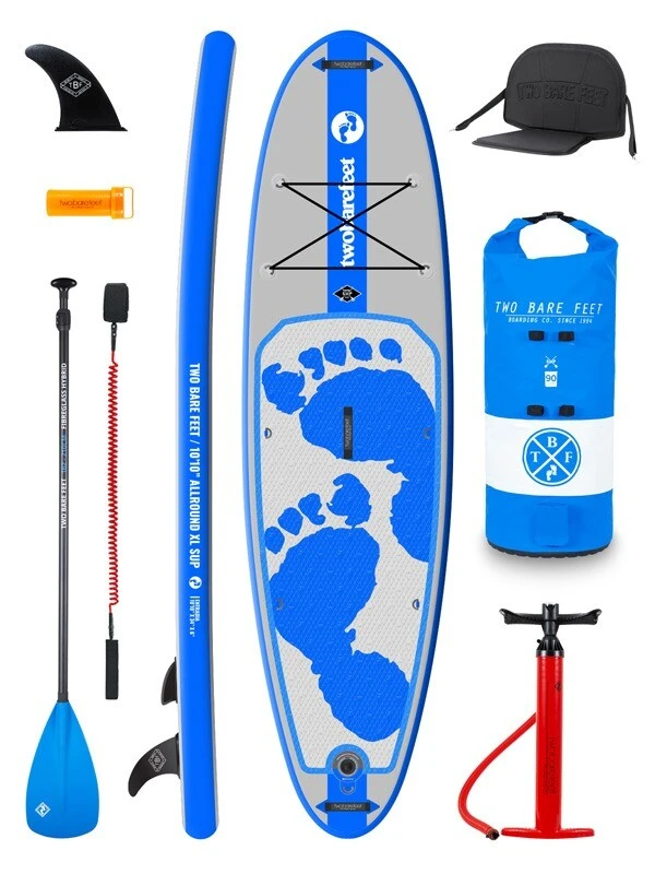 Two Bare Feet Entradia (Allround XL) 10'10" X 34" X 6" Inflatable SUP Deluxe Fibreglass Hybrid Pack (Blue) 3 Two Bare Feet Entradia (Allround XL) 10'10" X 34" X 6" Inflatable SUP Deluxe Fibreglass Hybrid Pack (Blue)