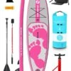 Two Bare Feet Entradia (Allround XL) 10'10" X 34" X 6" Inflatable SUP Deluxe Carbon Hybrid Pack (Pink) -Dive Master Shop entradia 10 10 pink carbon hybrid pack 1