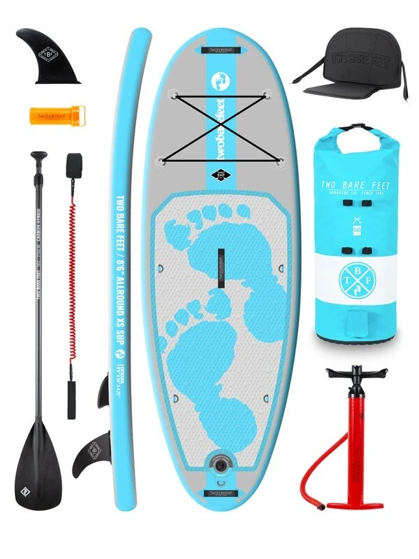 Two Bare Feet Entradia (Allround XS) 8'6" X 34" X 4.75" Inflatable Juniors SUP Deluxe Carbon Hybrid Pack (Aqua) 3 Two Bare Feet Entradia (Allround XS) 8'6" X 34" X 4.75" Inflatable Juniors SUP Deluxe Carbon Hybrid Pack (Aqua)