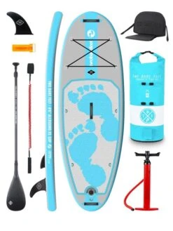 Two Bare Feet Entradia (Allround XS) 8'6" X 34" X 4.75" Inflatable Juniors SUP Ultimate Pack (Aqua)