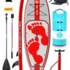 Two Bare Feet Entradia (Allround XS) 8'6" X 34" X 4.75" Inflatable Juniors SUP Deluxe Carbon Hybrid Pack (Red) -Dive Master Shop entradia 8 6 red carbon hybrid pack copy