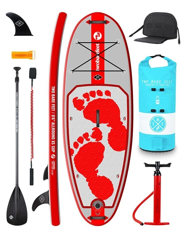 Two Bare Feet Entradia (Allround XS) 8'6" X 34" X 4.75" Inflatable Juniors SUP Deluxe Carbon Hybrid Pack (Red) 3 Two Bare Feet Entradia (Allround XS) 8'6" X 34" X 4.75" Inflatable Juniors SUP Deluxe Carbon Hybrid Pack (Red)