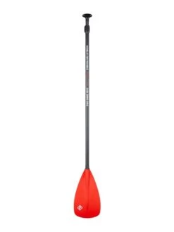 Two Bare Feet 3 Piece Fibreglass Hybrid SUP Paddle (Red) -Dive Master Shop fibreglass hybrid red 3 2