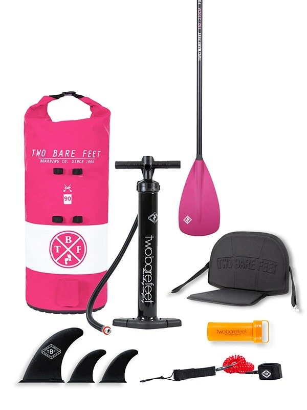 Two Bare Feet Sport Air (Allround XL) 10'10" X 33" X 6" Inflatable SUP Deluxe Fibreglass Hybrid Pack (Raspberry) 5 Two Bare Feet Sport Air (Allround XL) 10'10" X 33" X 6" Inflatable SUP Deluxe Fibreglass Hybrid Pack (Raspberry) - Image 3