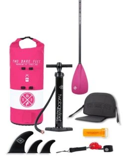 Two Bare Feet Sport Air (Touring) 12'0" X 33" X 6" Inflatable SUP Deluxe Fibreglass Hybrid Pack (Raspberry) -Dive Master Shop fibreglass raspberry 2
