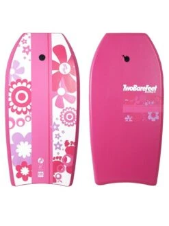 Two Bare Feet Flowers Quad Bodyboard And Bag Bundle (Choice Of 33", 37", 41") -Dive Master Shop flowerz front and back pink 2