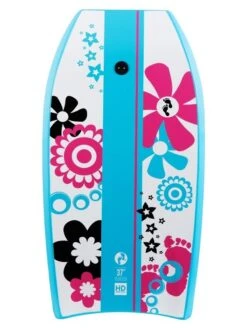 37" Flowers Bodyboard (Aqua)