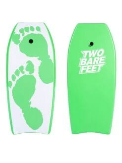Two Bare Feet 42" Future Print Quad Bodyboard And Bag Bundle -Dive Master Shop front and back green 6