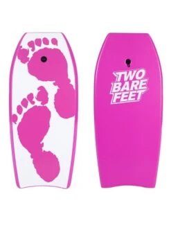 Two Bare Feet 42" Future Print Quad Bodyboard And Bag Bundle -Dive Master Shop front and back raspberry 3