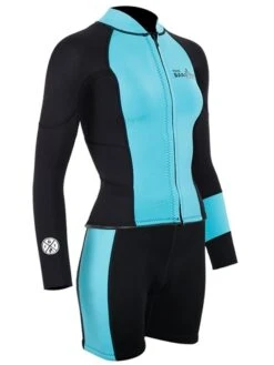 Two Bare Feet Harmony 3mm Jacket & Shorts Set (Black/Mint) 12 Two Bare Feet Harmony 3mm Jacket & Shorts Set (Black/Mint) -Dive Master Shop harmony jacket and shorts set black mint 8