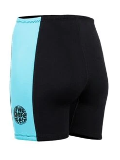 Two Bare Feet Womens Harmony 3mm Wetsuit Shorts (Black/Mint) -Dive Master Shop harmony shorts black mint 4