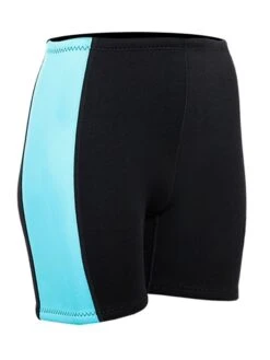 Two Bare Feet Womens Harmony 3mm Wetsuit Shorts (Black/Mint) -Dive Master Shop harmony shorts black mint 8