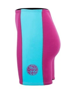 Two Bare Feet Womens Harmony 3mm Wetsuit Shorts (Raspberry / Aqua) -Dive Master Shop harmony shorts raspberry mint 3