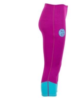 Two Bare Feet Womens Harmony 3mm Capri Wetsuit Pants (Raspberry / Aqua) -Dive Master Shop harmony capri pants mint raspberry 7