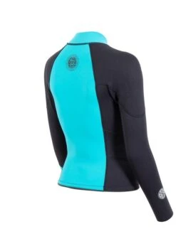 Two Bare Feet Womens Harmony 3mm Long Sleeve Wetsuit Jacket (Mint / Black) -Dive Master Shop harmony jacket aqua 6 1