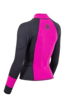 Two Bare Feet Womens Harmony 3mm Long Sleeve Wetsuit Jacket (Raspberry / Black) -Dive Master Shop harmony jacket raspberry 4 1