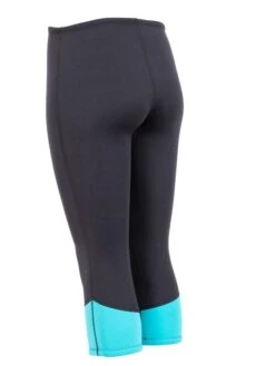 Two Bare Feet Womens Harmony 3mm Capri Wetsuit Pants (Black / Mint) -Dive Master Shop harmony pants black aqua 4