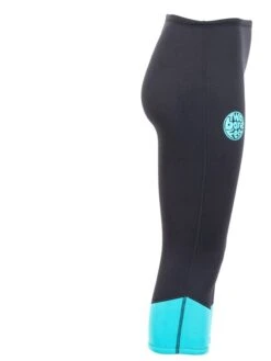 Two Bare Feet Womens Harmony 3mm Capri Wetsuit Pants (Black / Mint) -Dive Master Shop harmony pants black aqua 7
