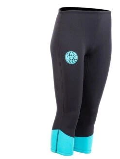 Two Bare Feet Womens Harmony 3mm Capri Wetsuit Pants (Black / Mint) -Dive Master Shop harmony pants black aqua 8