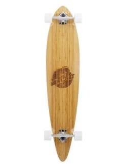 Two Bare Feet "The Chuck" 44in Bamboo Series Longboard Skateboard Complete (White Wheels)