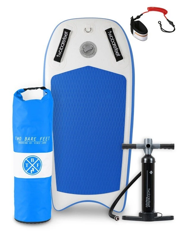 Two Bare Feet Boarding Co. 44" Inflatable Bodyboard - Starter Pack (Blue) 3 Two Bare Feet Boarding Co. 44" Inflatable Bodyboard - Starter Pack (Blue)
