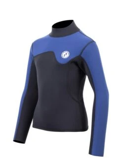 Two Bare Feet Junior Aspect 2.5mm Back Zip Jacket (Black/Blue) 11 Two Bare Feet Junior Aspect 2.5mm Back Zip Jacket (Black/Blue) -Dive Master Shop kids aspect back zip jacket black blue denim 2