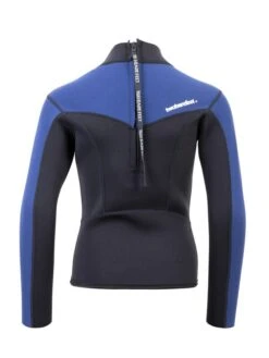 Two Bare Feet Junior Aspect 2.5mm Back Zip Jacket (Black/Blue) 14 Two Bare Feet Junior Aspect 2.5mm Back Zip Jacket (Black/Blue) -Dive Master Shop kids aspect back zip jacket black blue denim 5