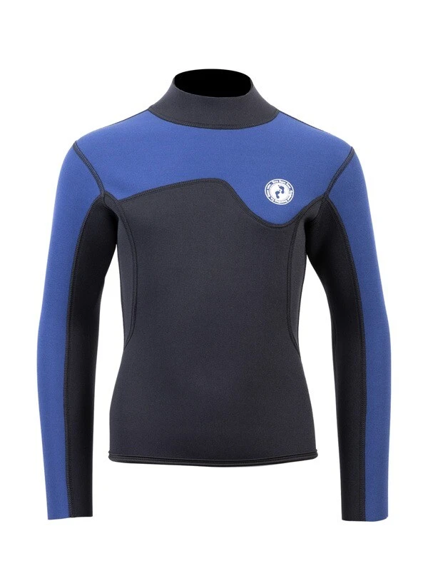 Two Bare Feet Junior Aspect 2.5mm Back Zip Jacket & Shorts Set (Black/Blue) 7 Two Bare Feet Junior Aspect 2.5mm Back Zip Jacket & Shorts Set (Black/Blue) - Image 5