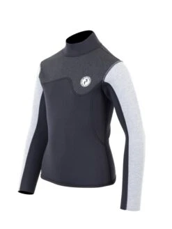 Two Bare Feet Junior Aspect 2.5mm Back Zip Jacket (Black/Grey/Grey) 11 Two Bare Feet Junior Aspect 2.5mm Back Zip Jacket (Black/Grey/Grey) -Dive Master Shop kids aspect back zip jacket black grey grey 2