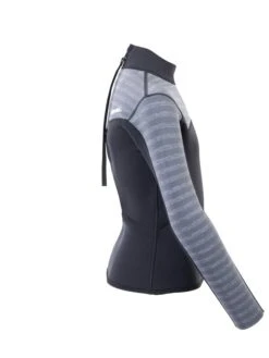 Two Bare Feet Junior Aspect 2.5mm Back Zip Jacket (Black/Grey Stripe) -Dive Master Shop kids aspect back zip jacket black grey stripe 7