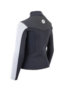Two Bare Feet Junior Aspect Fleece Lined Zipless Thermal 2.5mm Superstretch Wetsuit Top (Black/Grey/Grey) -Dive Master Shop kids aspect fleece lined thermal top black grey grey 4