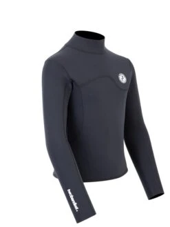 Two Bare Feet Junior Aspect Fleece Lined Zipless Thermal 2.5mm Superstretch Wetsuit Top (Black) -Dive Master Shop kids aspect fleece lined thermal top black 8