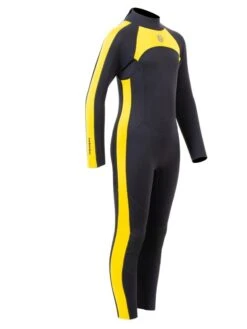 Two Bare Feet Flare 2.5mm Junior Superstretch Wetsuit (Yellow) -Dive Master Shop kids flare full yellow 8