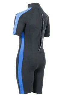 Two Bare Feet Flare 2.5mm Junior Superstretch Shorty Wetsuit (Blue) -Dive Master Shop kids flare shorty blue 4