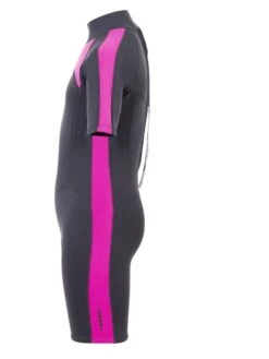 Two Bare Feet Flare 2.5mm Junior Shorty Superstretch Wetsuit (Raspberry) -Dive Master Shop kids flare shorty rasberry 3